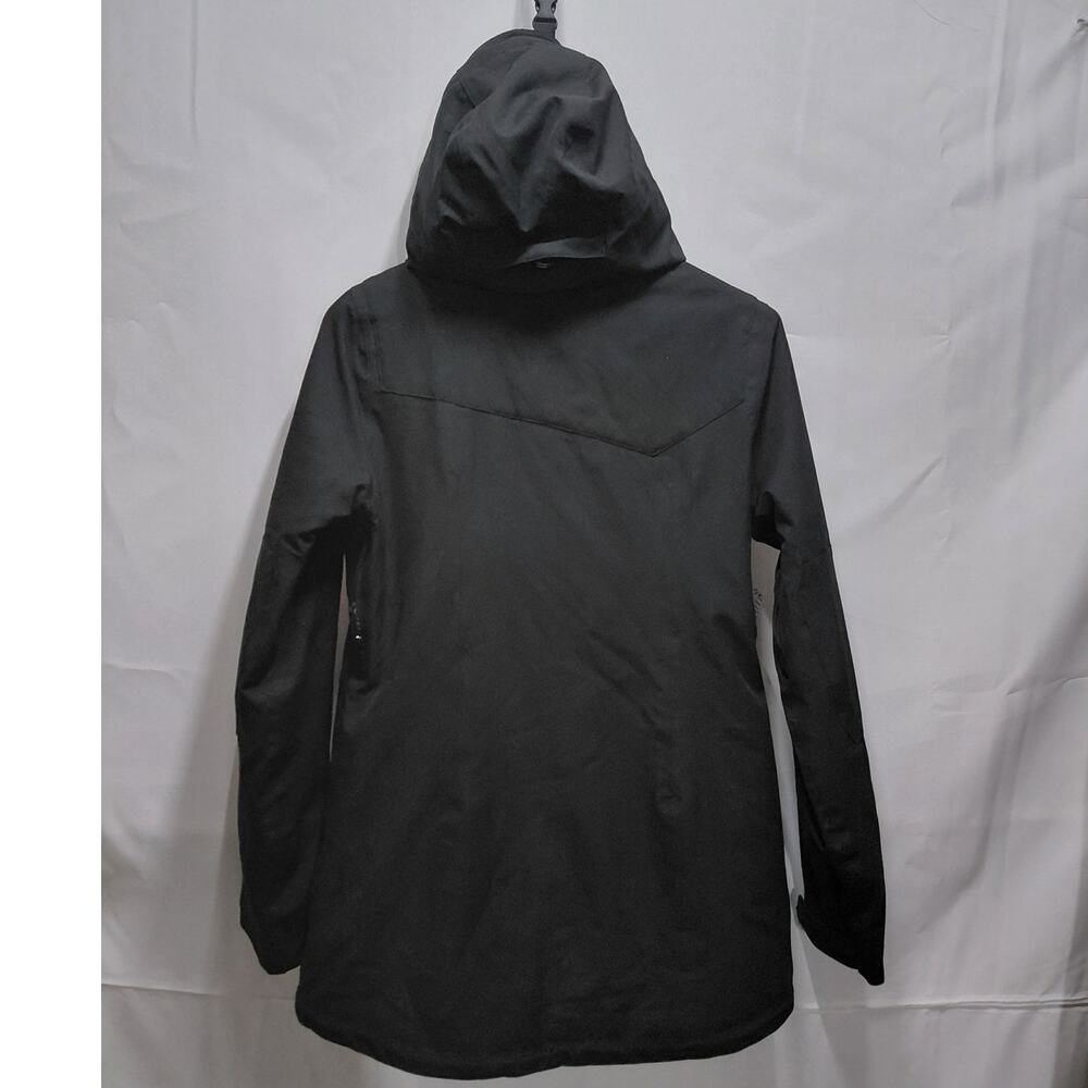 Volcom Black Hooded Jacket Solid Polyester Size S - image 2